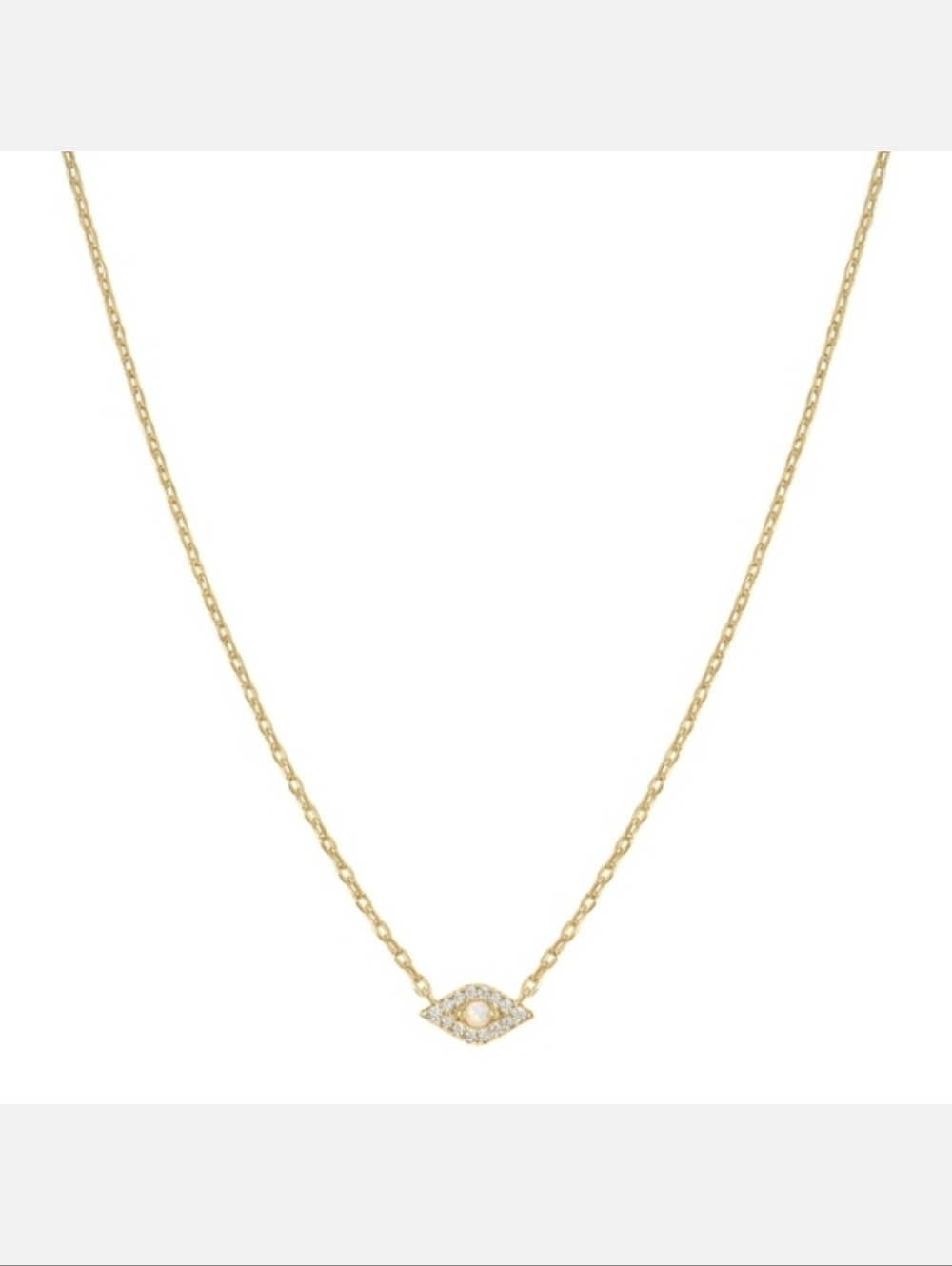🧿 Electric⚡️Picks "Wink" 14k GP & Opal Evil Eye Necklace~NWT